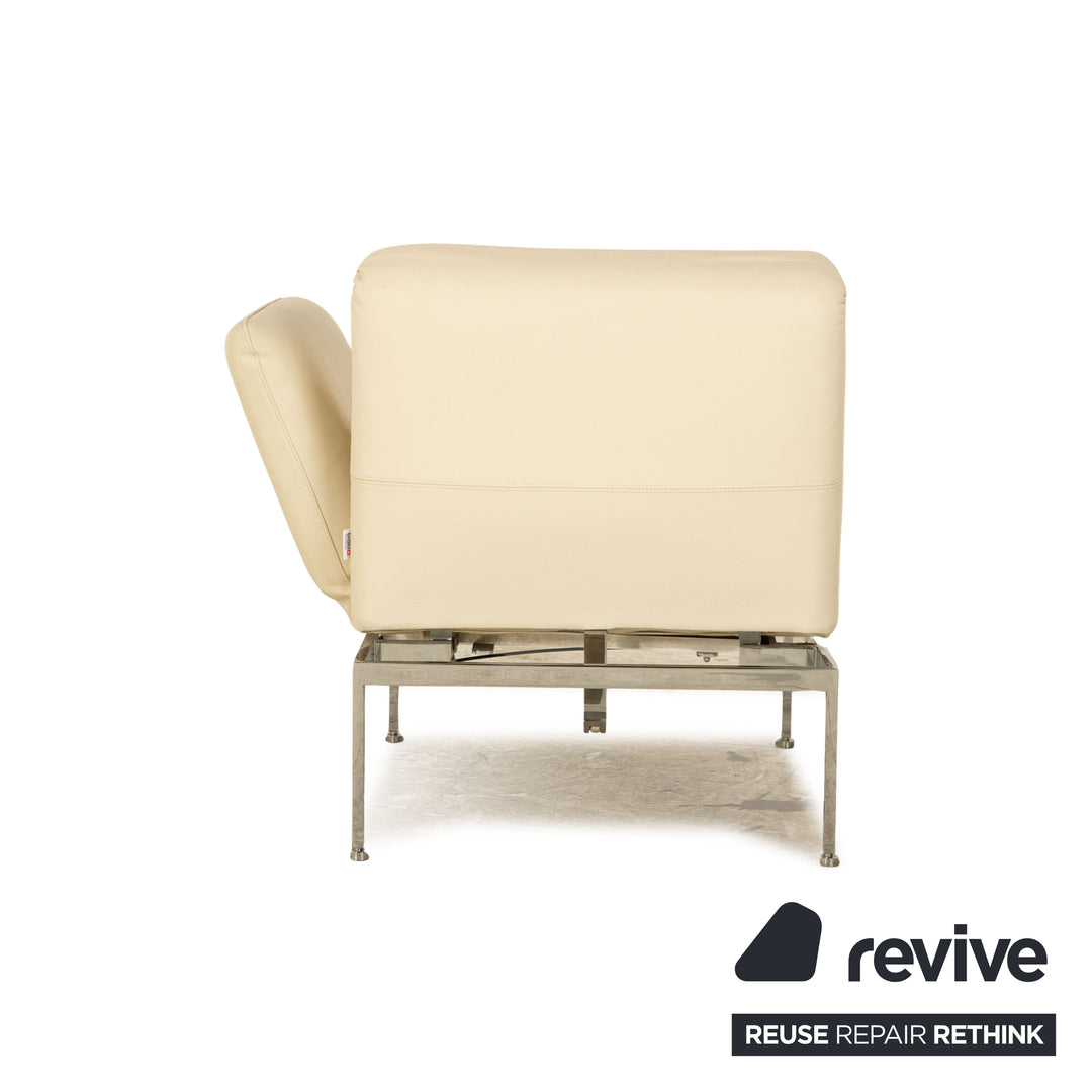 Brühl Roro Leder Sessel Creme manuelle Funktion Relaxfunktion Schlaffunktion Armlehne rechts