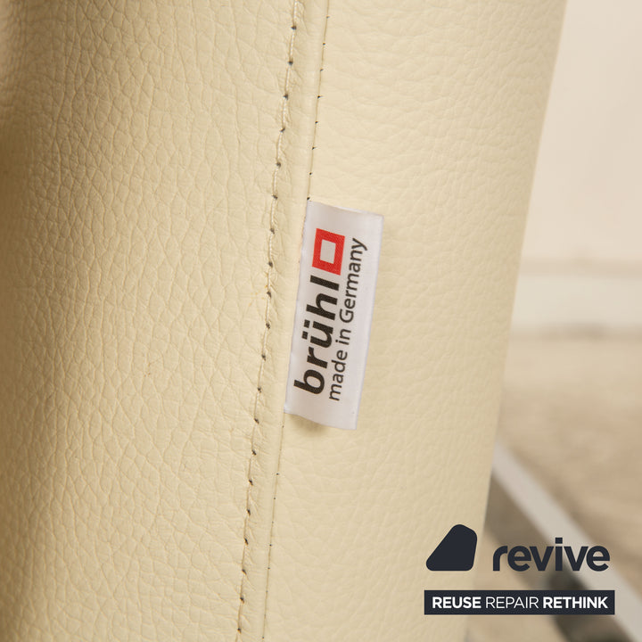 Brühl Roro Leder Sessel Creme manuelle Funktion Relaxfunktion Schlaffunktion Armlehne rechts