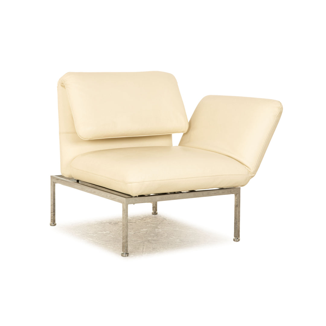 Brühl Roro Leder Sessel Creme manuelle Funktion Relaxfunktion Schlaffunktion Armlehne rechts