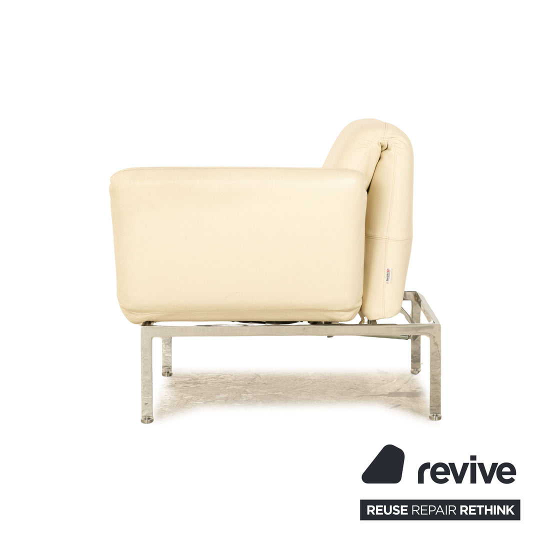 Brühl Roro Leder Sessel Creme manuelle Funktion Relaxfunktion Schlaffunktion Armlehne rechts