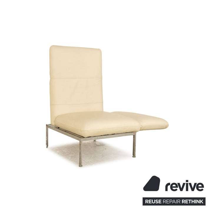 Brühl Roro Leder Sessel Creme manuelle Funktion Relaxfunktion Schlaffunktion Armlehne rechts