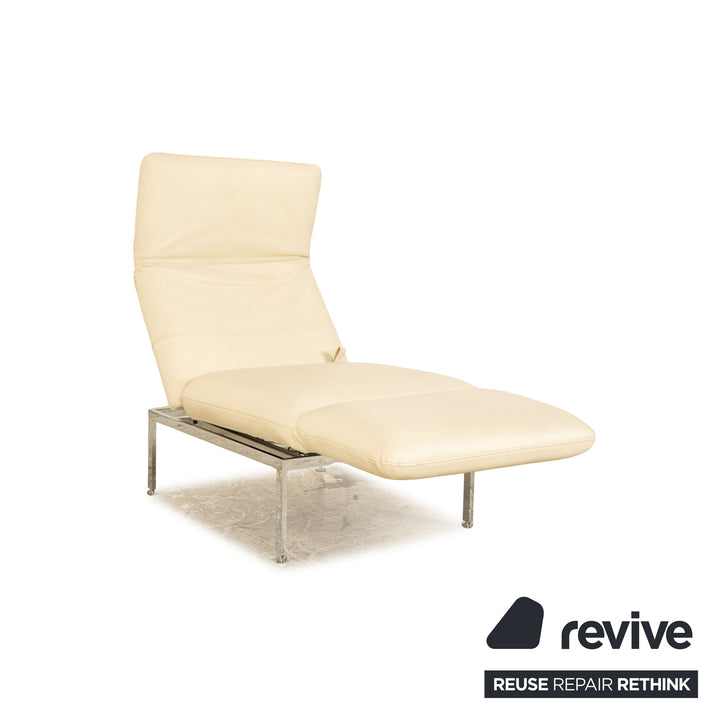 Brühl Roro Leder Sessel Garnitur Creme manuelle Funktion Relaxfunktion Schlaffunktion