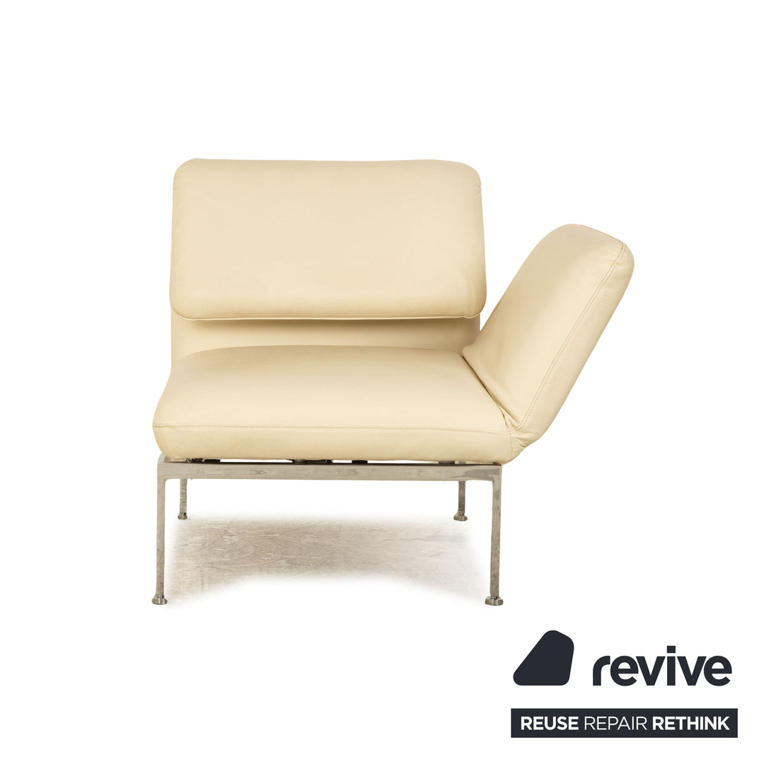 Brühl Roro Leder Sessel Garnitur Creme manuelle Funktion Relaxfunktion Schlaffunktion