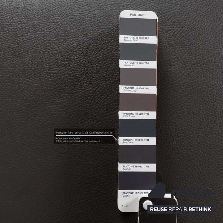 Brühl Roro Leder Sessel Grau manuelle Funktion