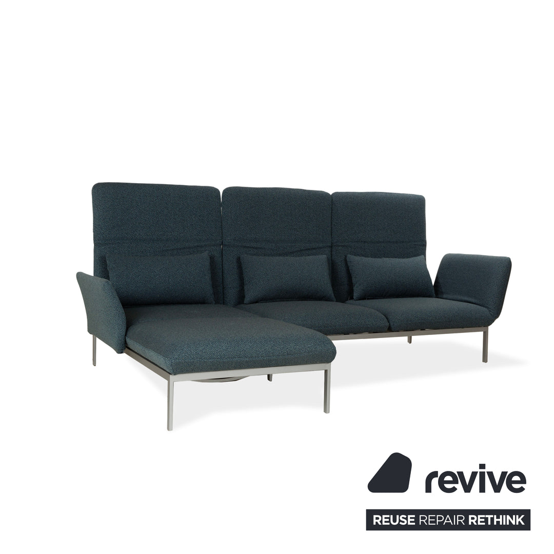 Canapé d'angle en tissu gris Brühl Roro fonction canapé fonction relax fonction sommeil