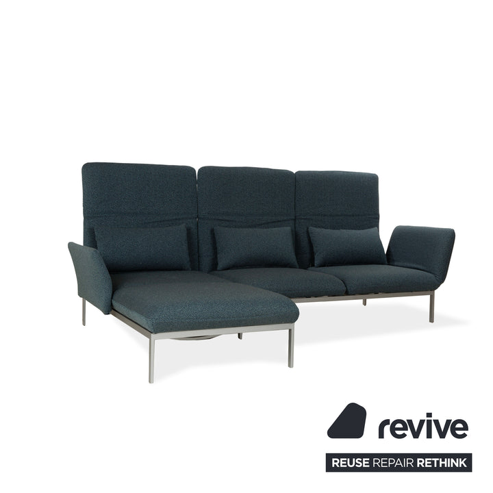 Canapé d'angle en tissu gris Brühl Roro fonction canapé fonction relax fonction sommeil