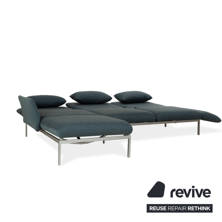 Canapé d'angle en tissu gris Brühl Roro fonction canapé fonction relax fonction sommeil