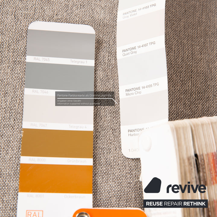 Brühl Roro tissu deux places gris fonction manuelle canapé fonction couchage