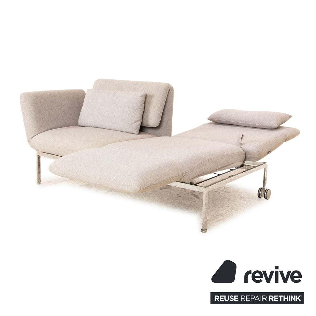 Brühl Roro tissu deux places gris fonction manuelle canapé fonction couchage