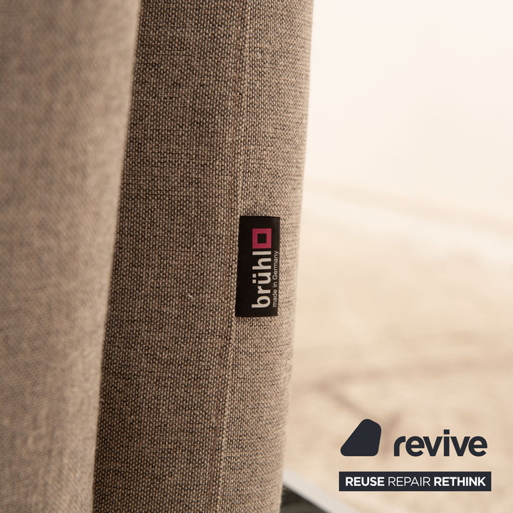 Brühl Roro tissu deux places gris fonction manuelle canapé fonction couchage