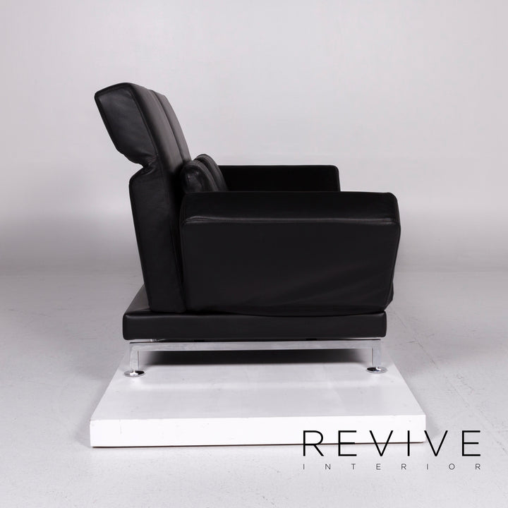 Brühl Moule Leder Sofa Schwarz Zweisitzer inkl. Funktion #10775