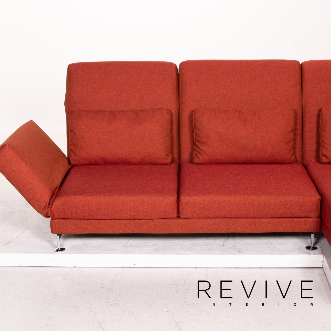 Brühl Moule Stoff Ecksofa Terrakotta Rot Relaxfunktion Funktion Couch #14590
