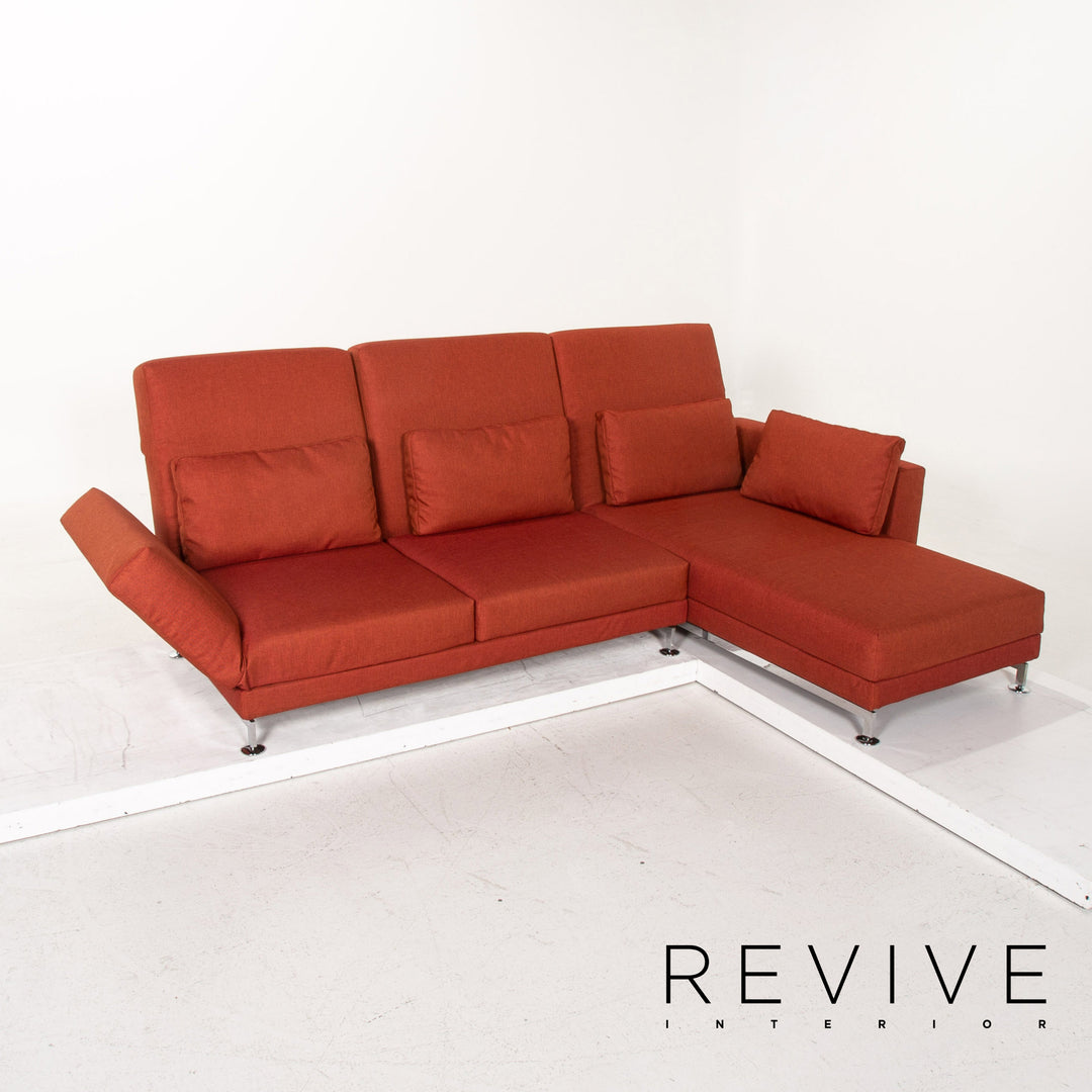Brühl Moule Stoff Ecksofa Terrakotta Rot Relaxfunktion Funktion Couch #14590