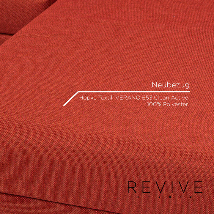 Brühl Moule Stoff Ecksofa Terrakotta Rot Relaxfunktion Funktion Couch #14590