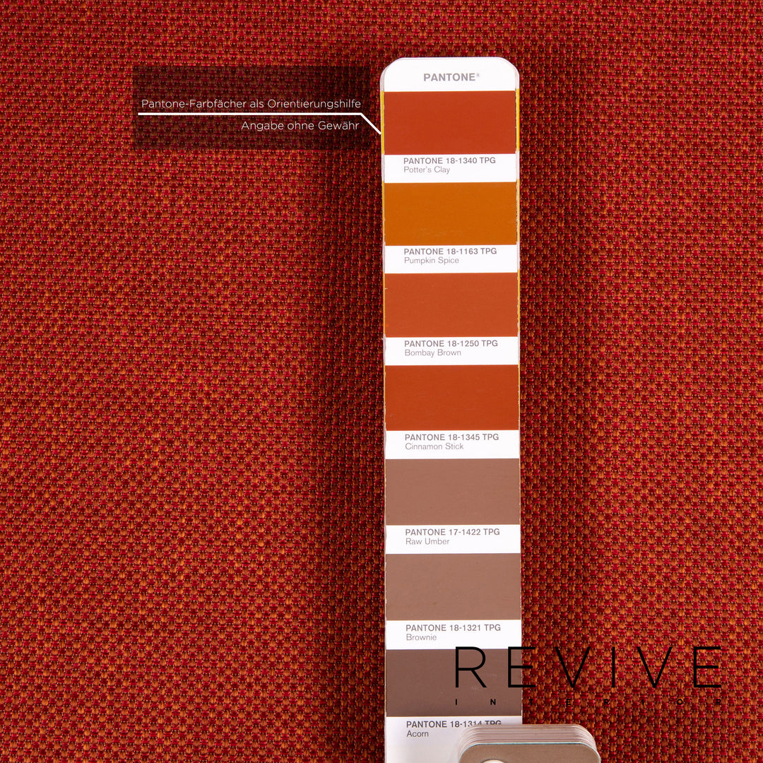 Brühl Moule Stoff Ecksofa Terrakotta Rot Relaxfunktion Funktion Couch #14590