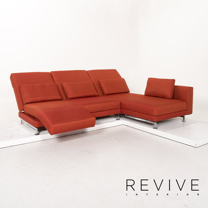 Brühl Moule Stoff Ecksofa Terrakotta Rot Relaxfunktion Funktion Couch #14590