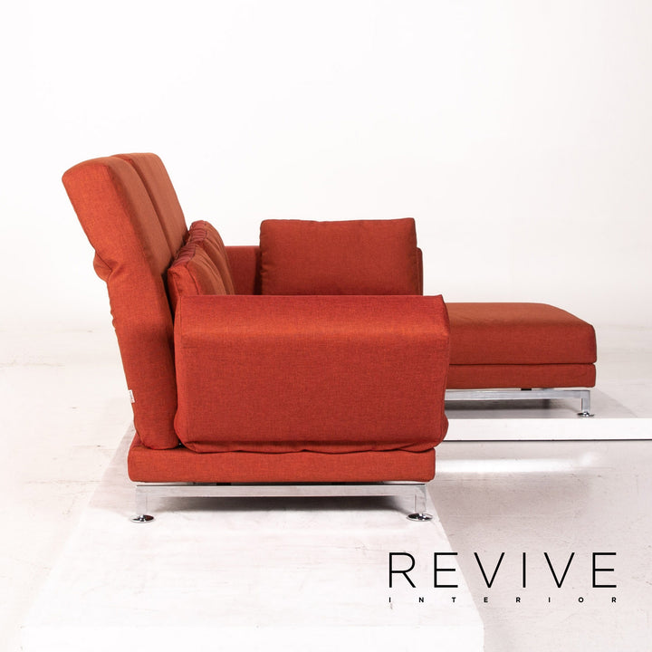 Brühl Moule Stoff Ecksofa Terrakotta Rot Relaxfunktion Funktion Couch #14590