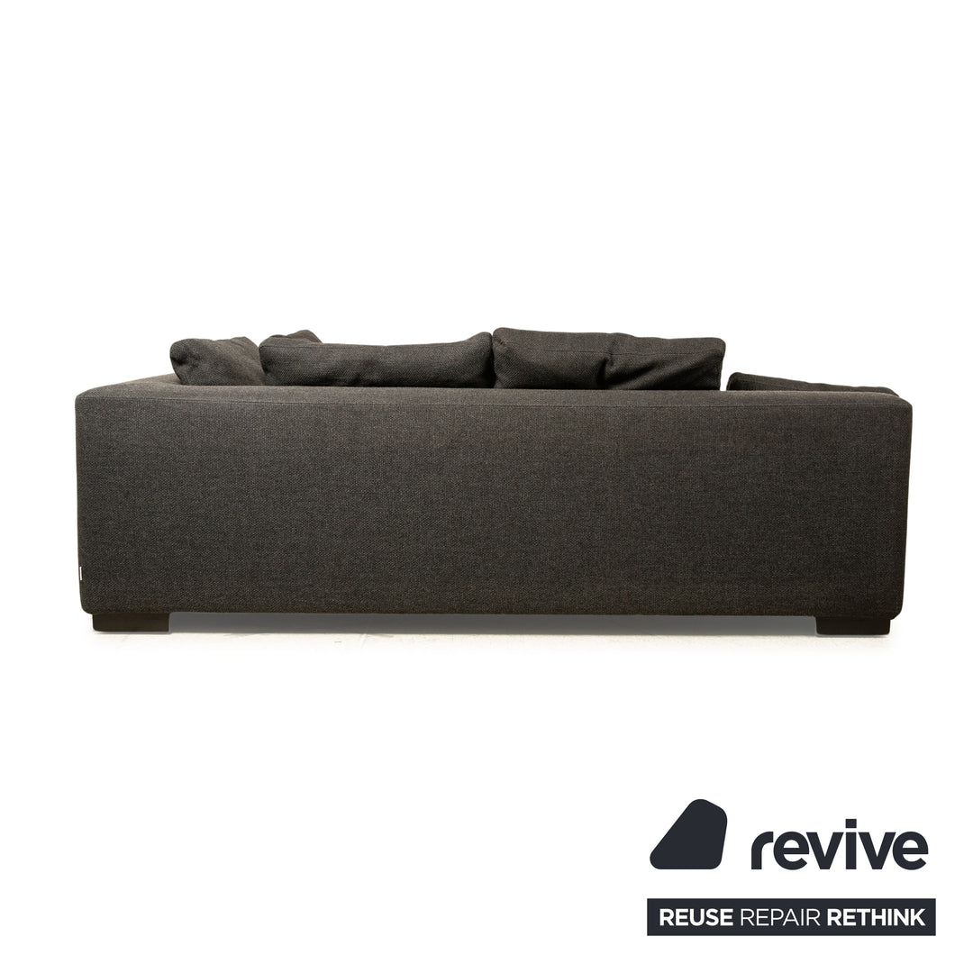 Canapé d'angle en tissu Brühl gris canapé gris foncé