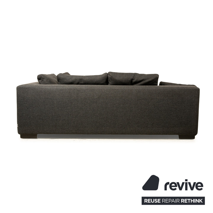 Canapé d'angle en tissu Brühl gris canapé gris foncé