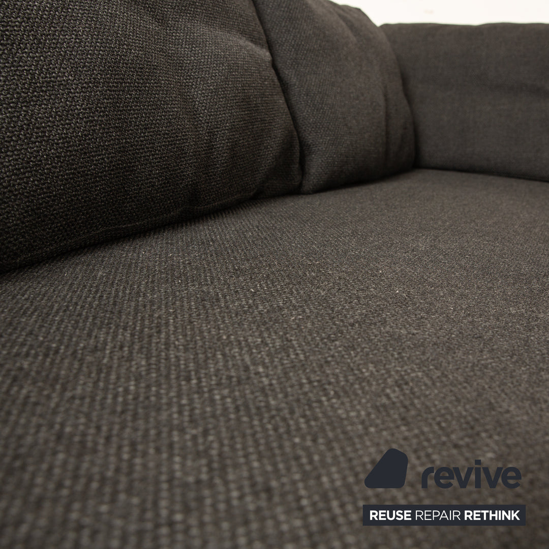 Canapé d'angle en tissu Brühl gris canapé gris foncé