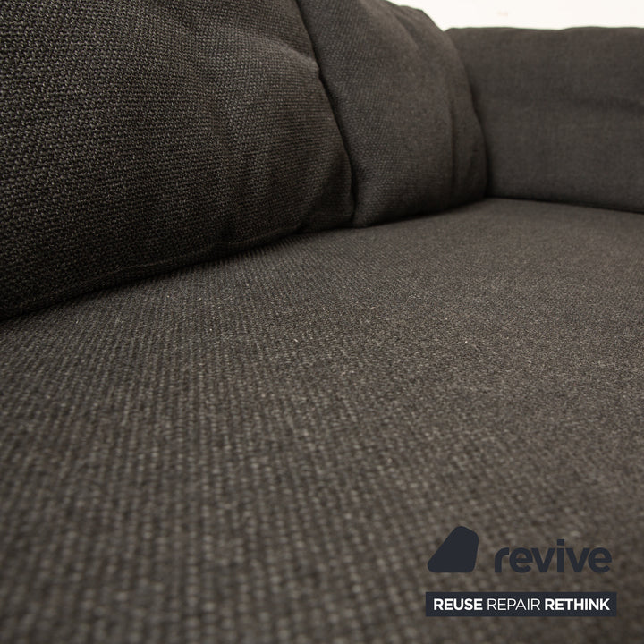 Canapé d'angle en tissu Brühl gris canapé gris foncé