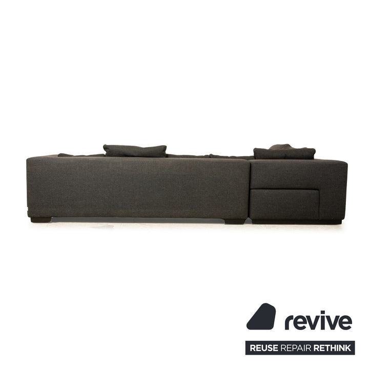 Canapé d'angle en tissu Brühl gris canapé gris foncé