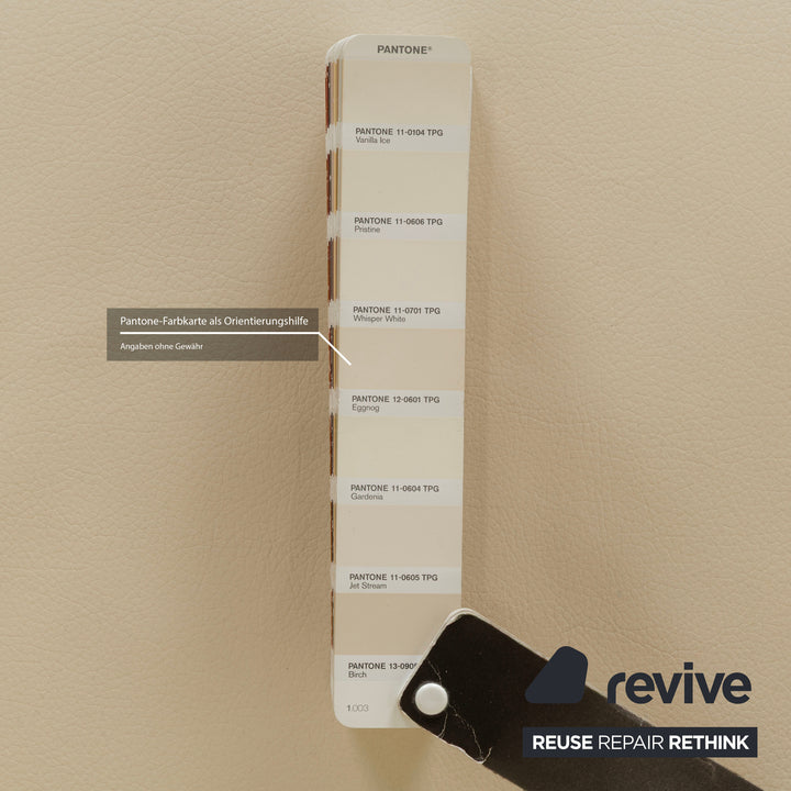 Brühl Tomo leather two-seater cream manual function sofa couch