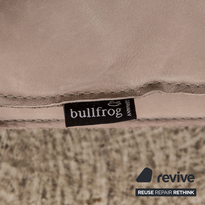 Bullfrog Caesar Leather Two Seater Gray Sofa Couch Manual Function