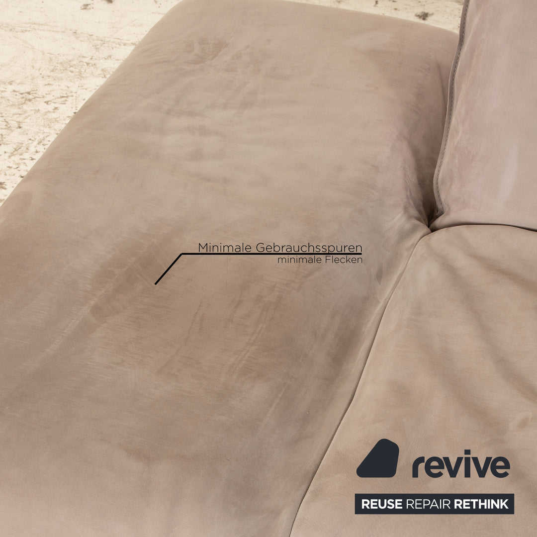 Bullfrog Caesar Leather Two Seater Gray Sofa Couch Manual Function