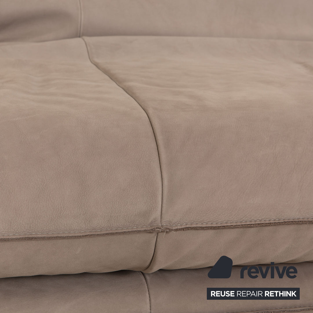 Bullfrog Caesar Leather Two Seater Gray Sofa Couch Manual Function