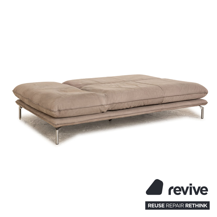 Bullfrog Caesar Leather Two Seater Gray Sofa Couch Manual Function