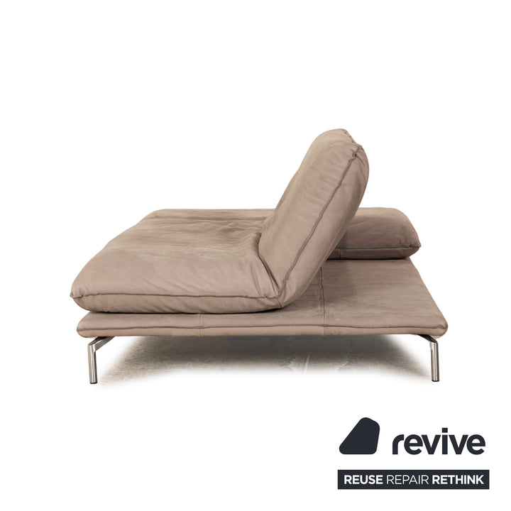 Bullfrog Caesar Leather Two Seater Gray Sofa Couch Manual Function