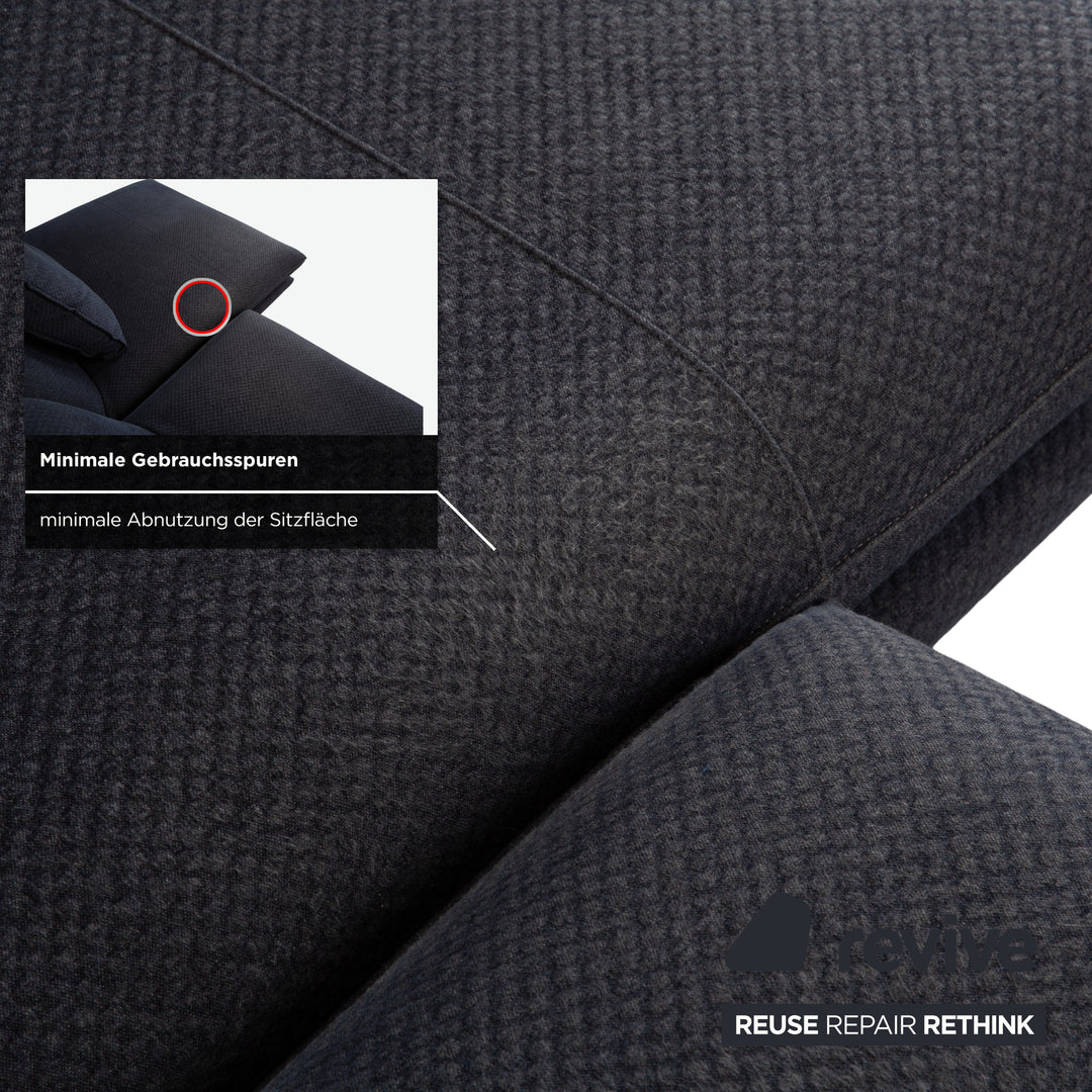 Bullfrog Zaza Stoff Ecksofa Dunkelblau Sofa Couch elektrische Funktion