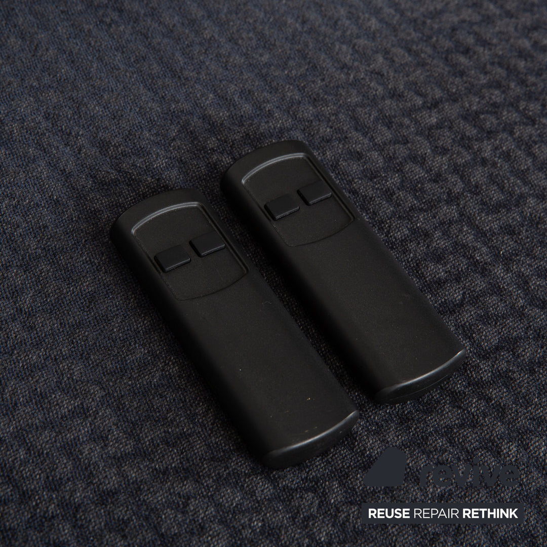 Bullfrog Zaza Stoff Ecksofa Dunkelblau Sofa Couch elektrische Funktion