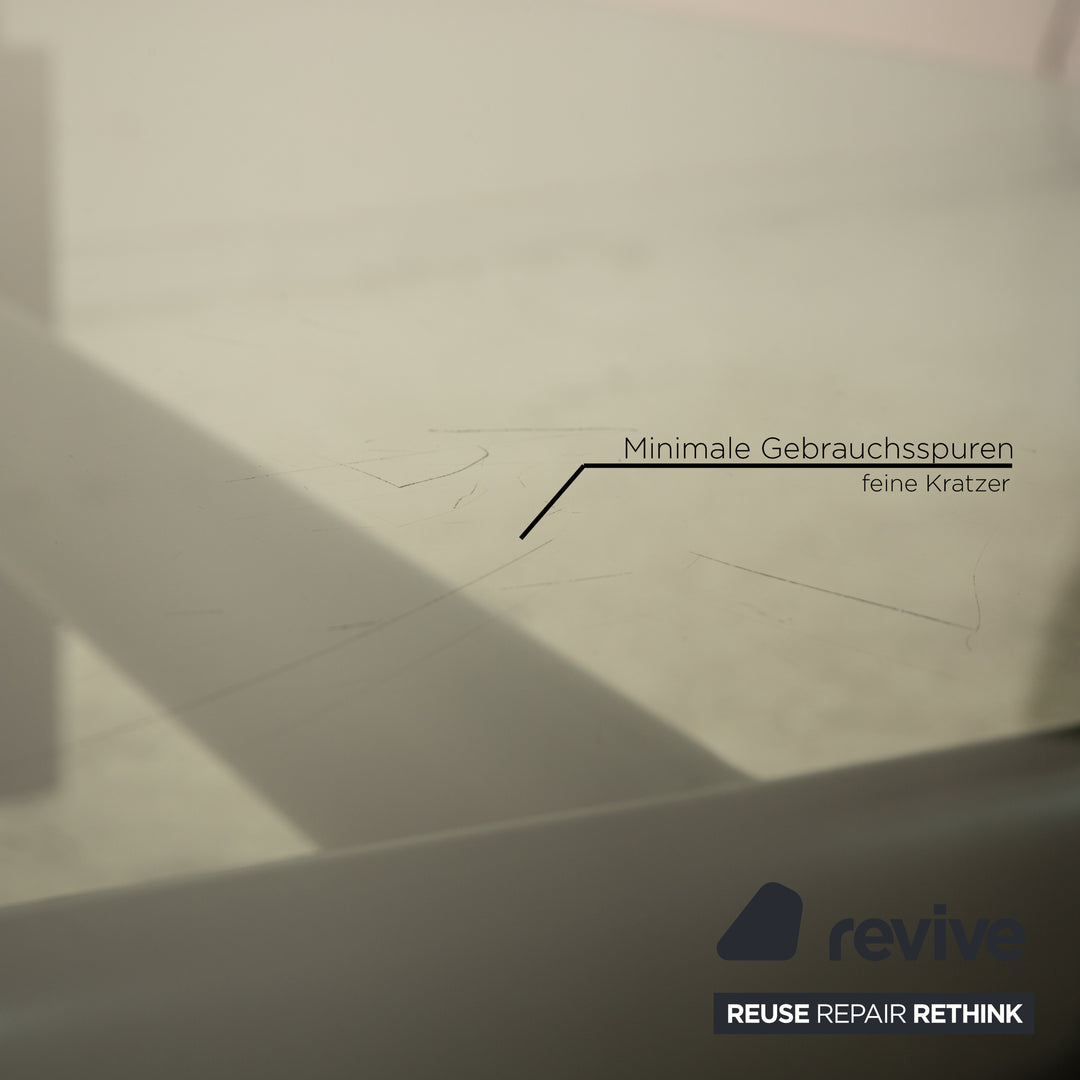 Cassina Le Corbusier LC 6 table à manger en verre noir 225 x 85 x 72 cm