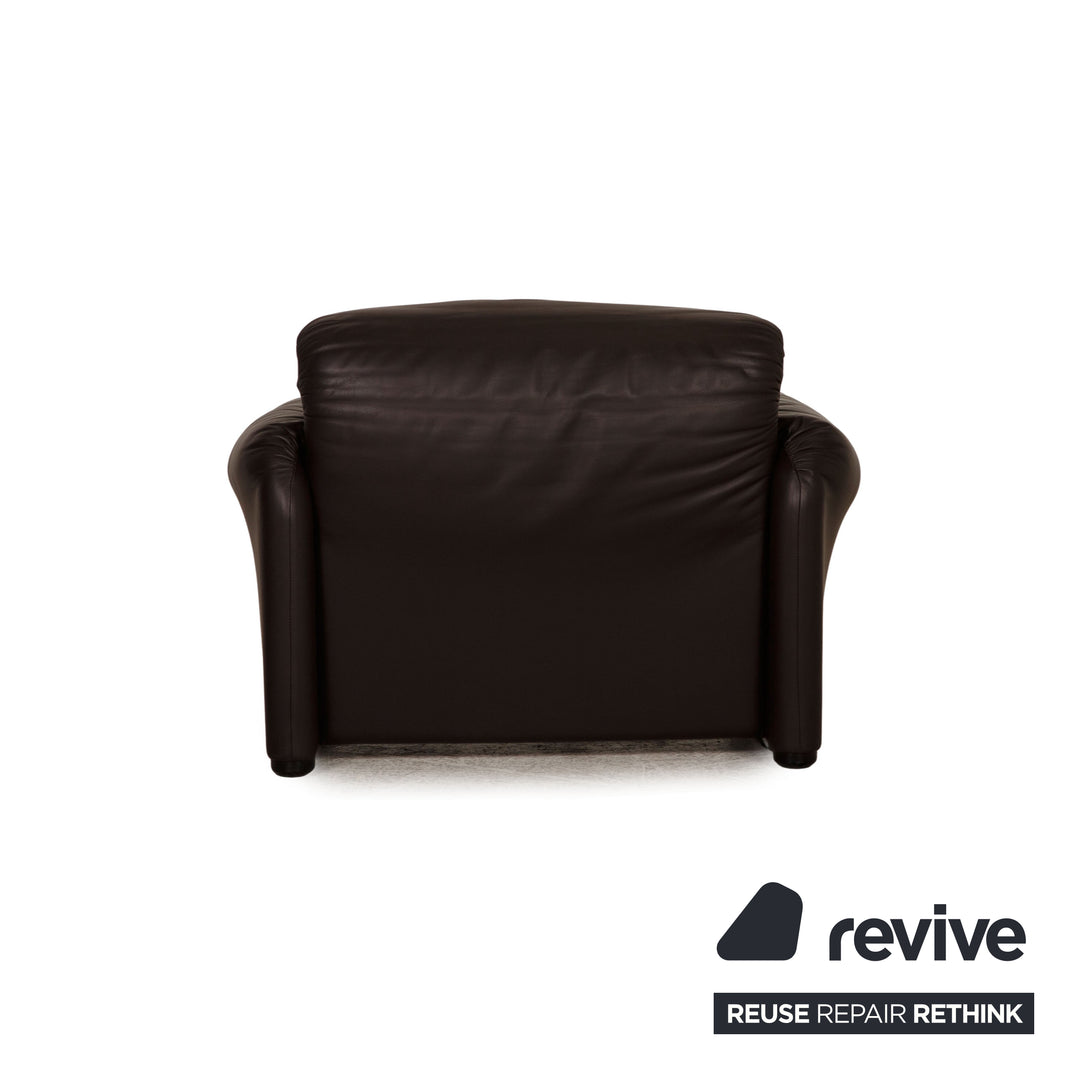 Cassina Maralunga Fauteuil En Cuir Marron Foncé Fonction