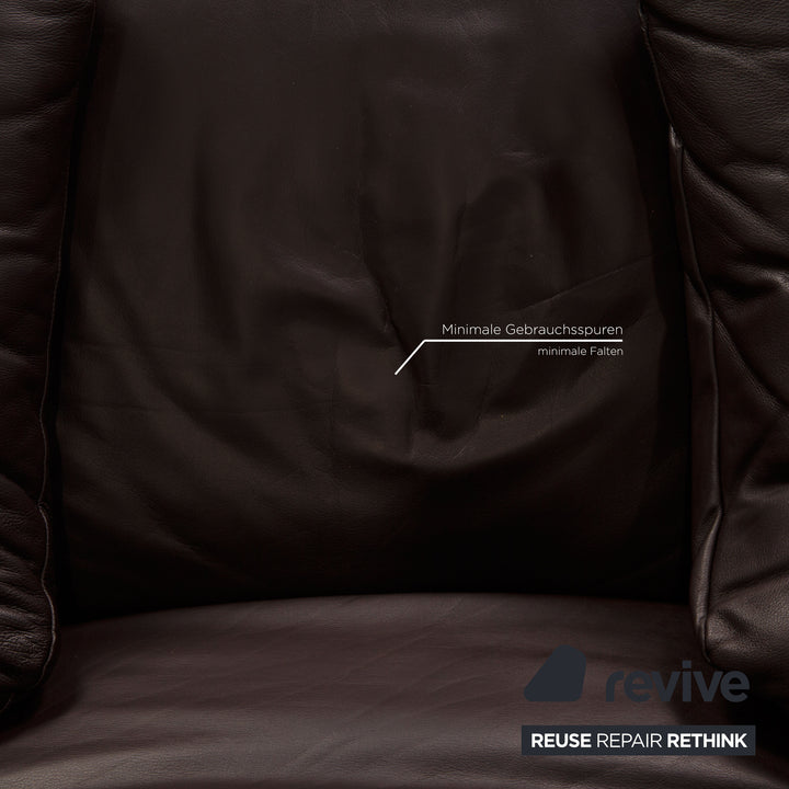Cassina Maralunga Fauteuil En Cuir Marron Foncé Fonction