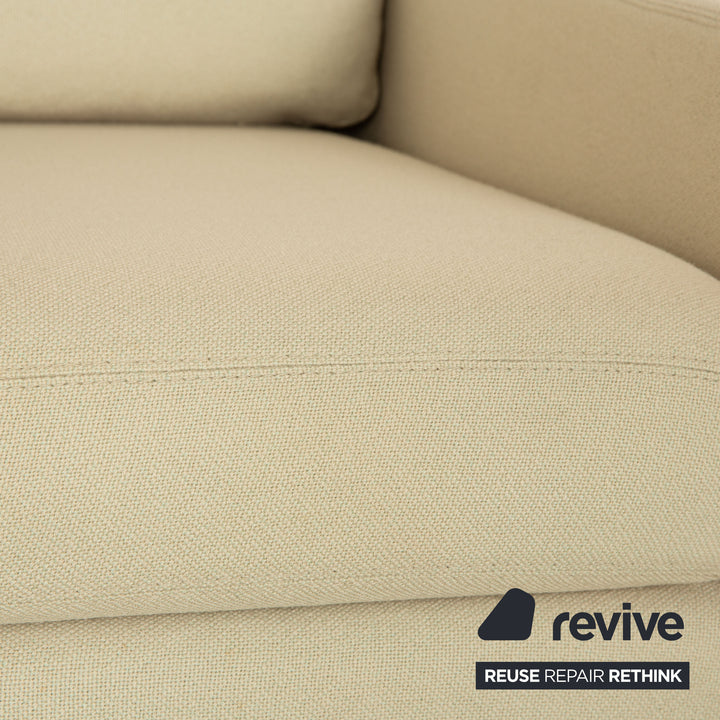 Fauteuil Cor Conseta en tissu beige crème