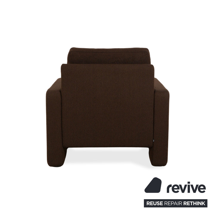 Fauteuil en tissu Cor Conseta marron foncé