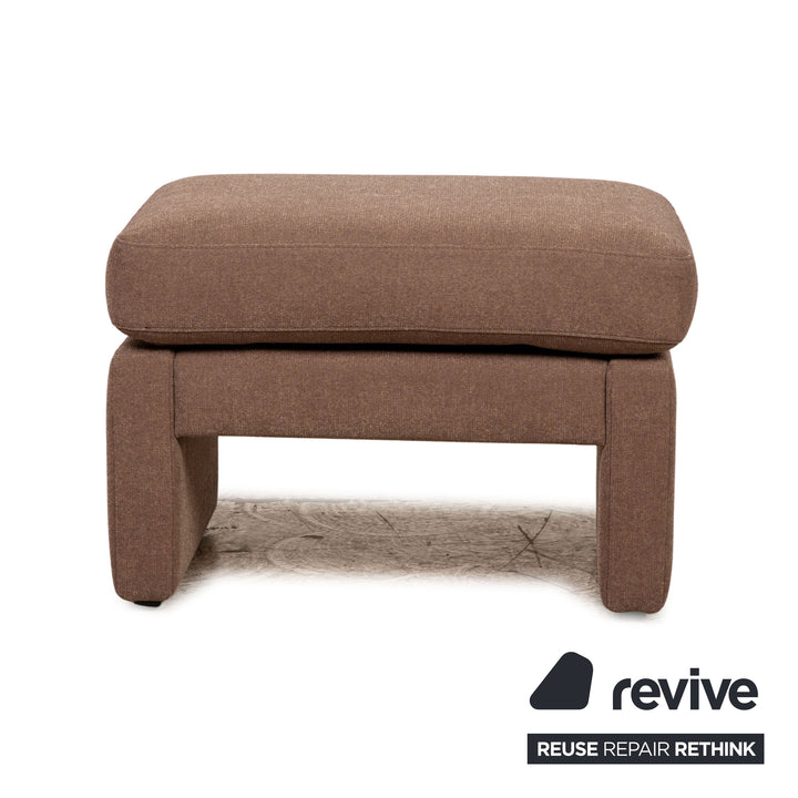 Ensemble canapé en tissu Cor Conseta beige tabouret trois places beige avec appui-tête