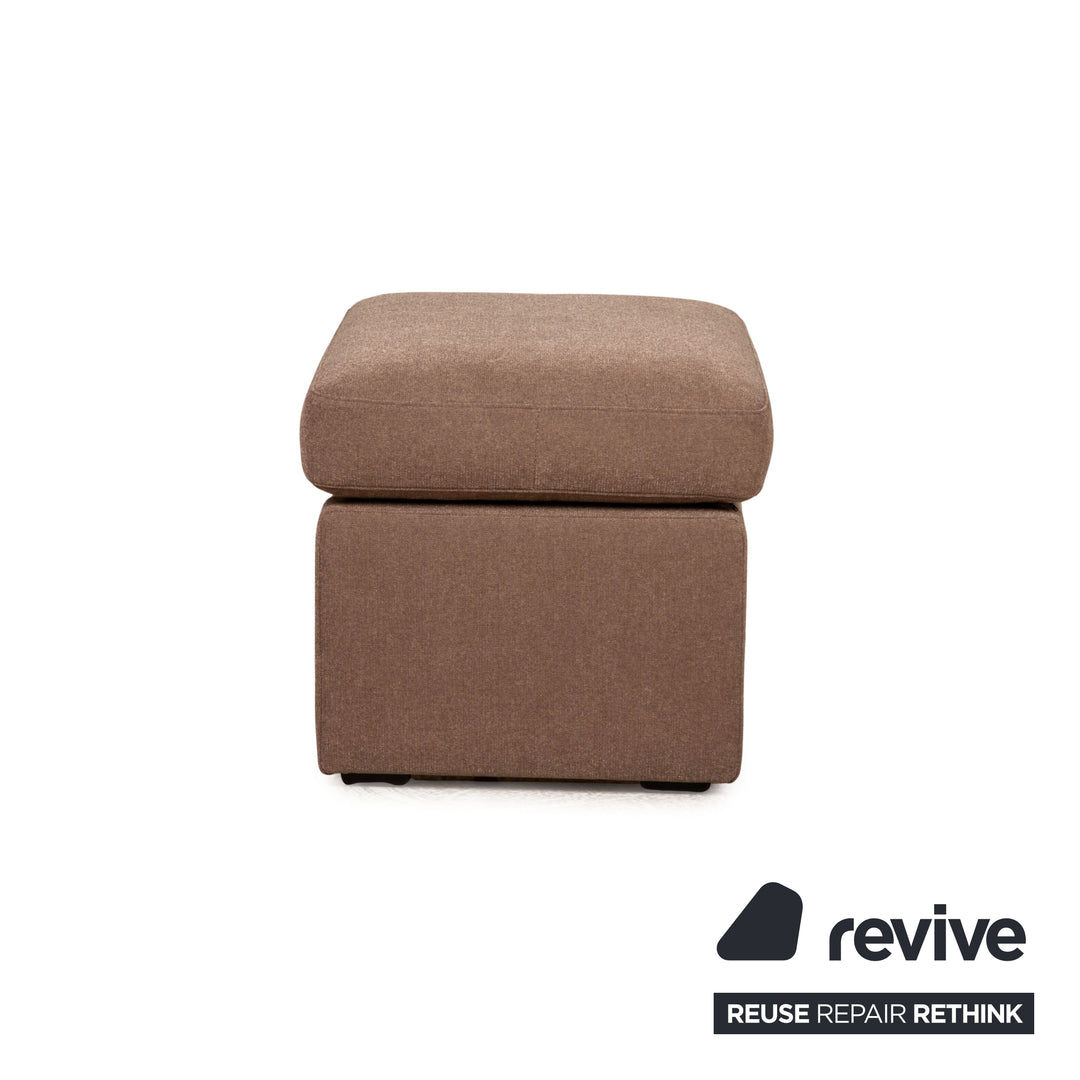 Ensemble canapé en tissu Cor Conseta beige tabouret trois places beige avec appui-tête