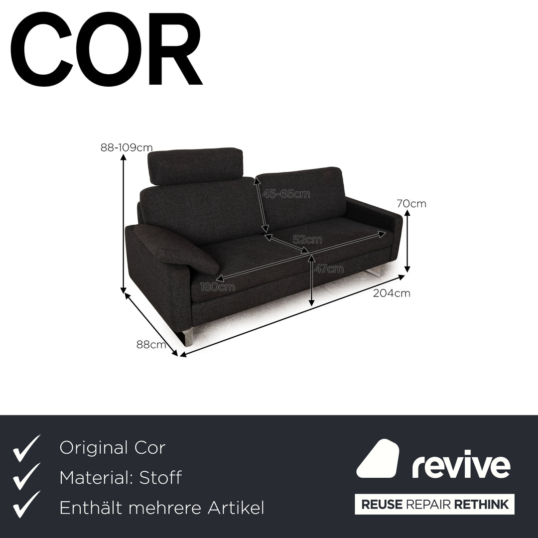 Cor Conseta fabric sofa set gray three-seater two-seater couch