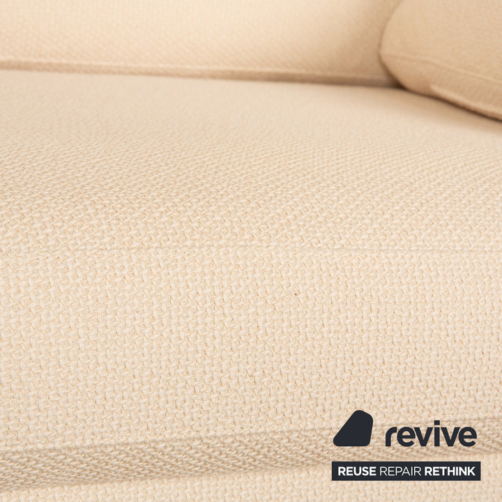 Cor Conseta Stoff Zweisitzer Creme Sofa Couch