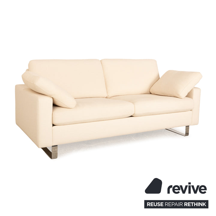 Cor Conseta Stoff Zweisitzer Creme Sofa Couch