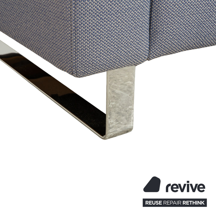 Cor Conseta Stoff Zweisitzer Grau Blau Sofa Couch