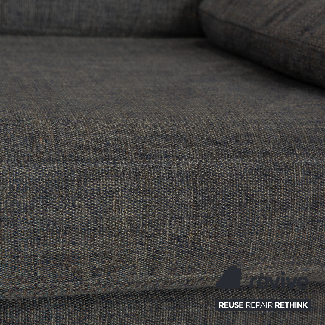Cor Conseta Stoff Zweisitzer Grau Blau Sofa Couch