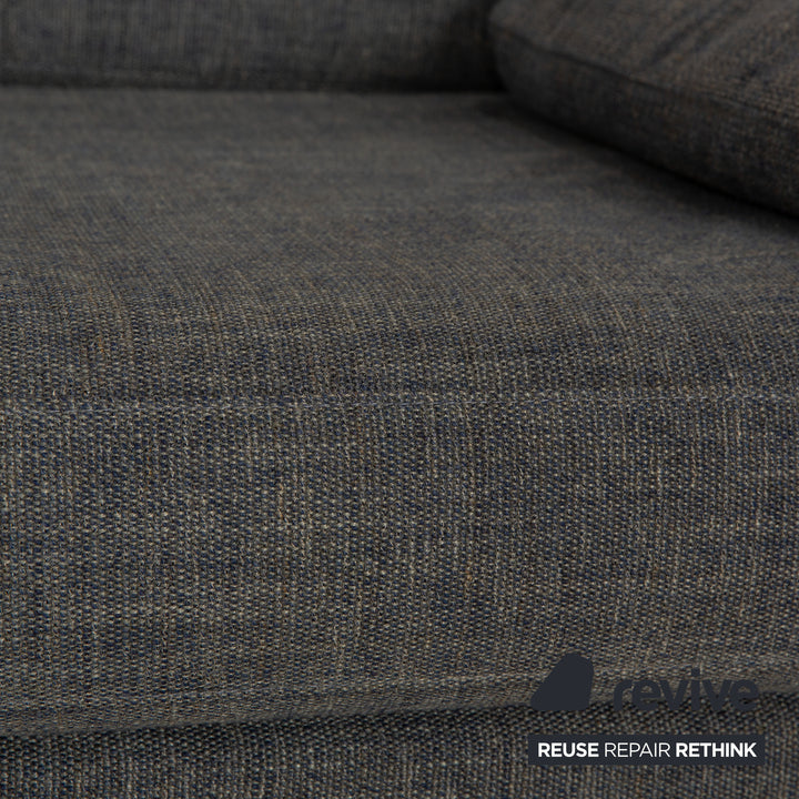 Cor Conseta Stoff Zweisitzer Grau Blau Sofa Couch