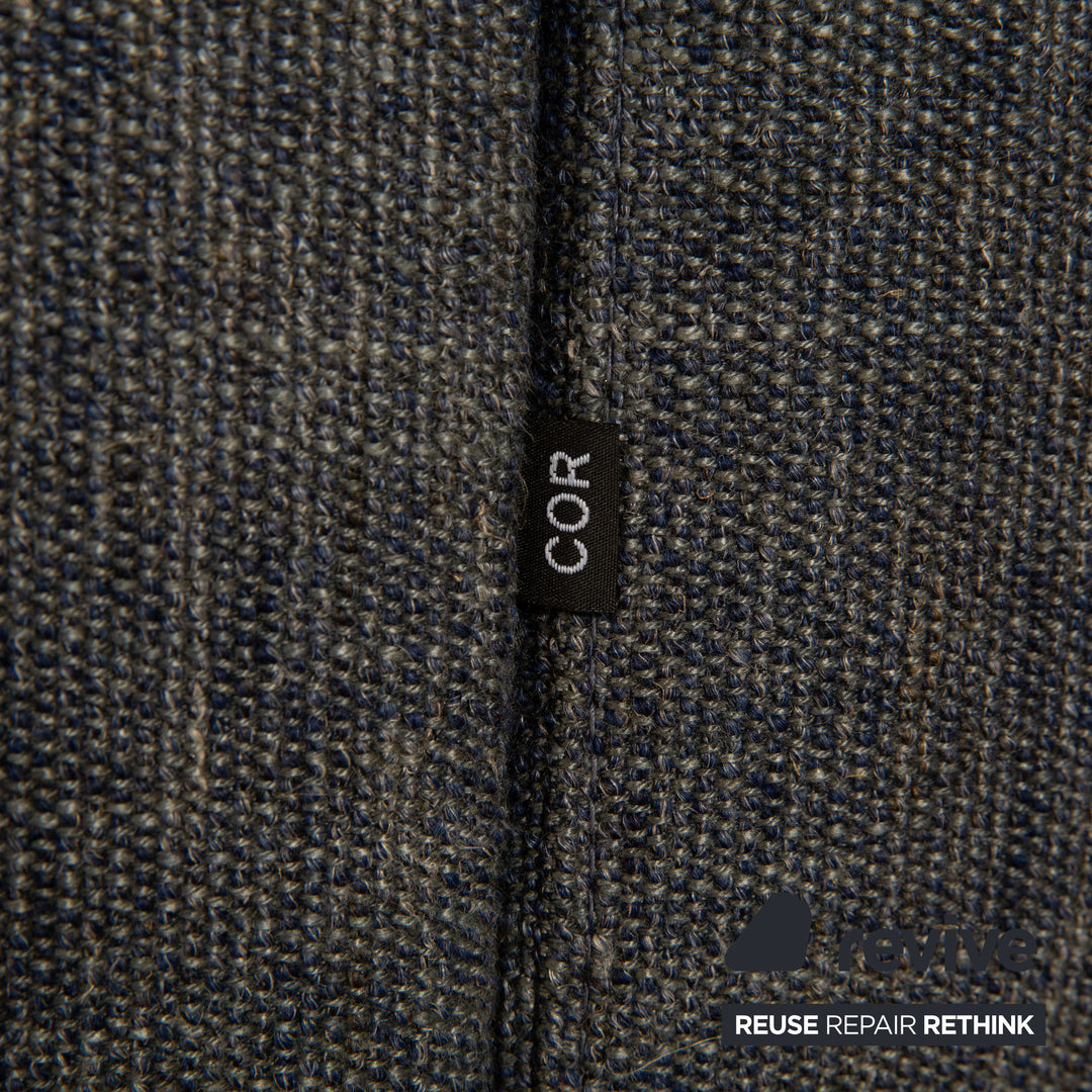 Cor Conseta Stoff Zweisitzer Grau Blau Sofa Couch