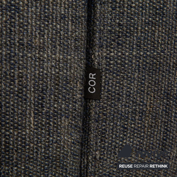 Cor Conseta Stoff Zweisitzer Grau Blau Sofa Couch