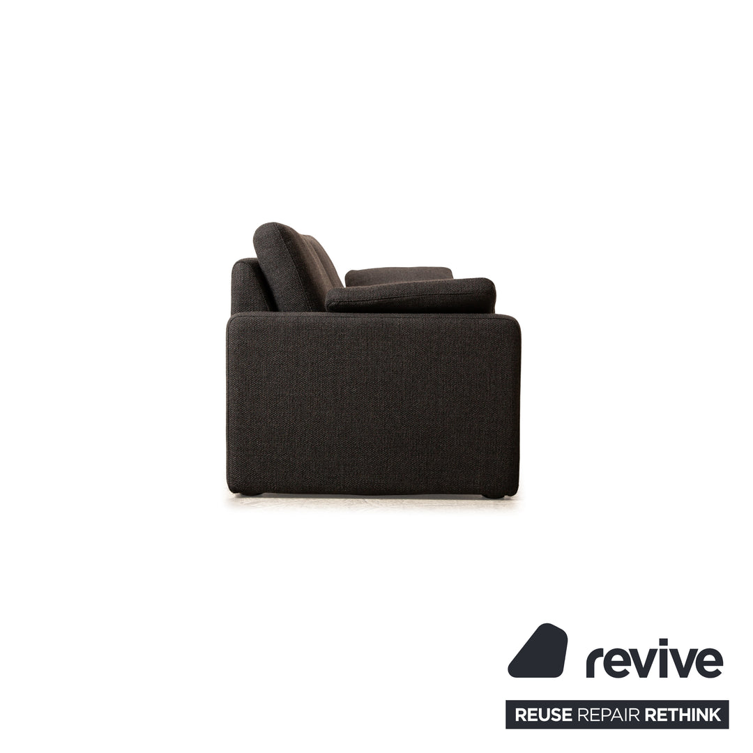 Cor Conseta Stoff Zweisitzer Grau Sofa Couch